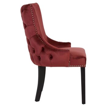 Kensington Townhouse Maroon Velvet Dining Chair 3