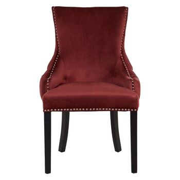 Kensington Townhouse Maroon Velvet Dining Chair 6