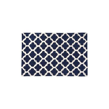 Kensington Townhouse Navy Blue and White Rug 1