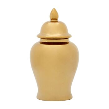 Kensington Townhouse Small Gold Ceramic Jar 1