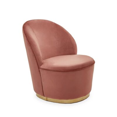 Kids Tamra Dusty Pink Velvet Chair