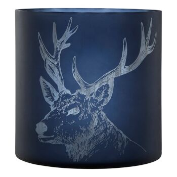 Large Blue Stag Candle Holder 1