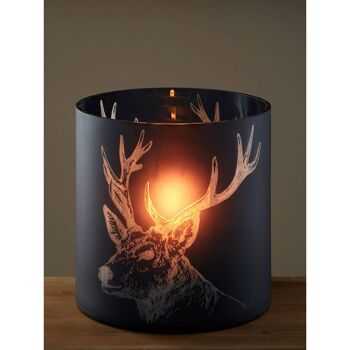 Large Blue Stag Candle Holder 4