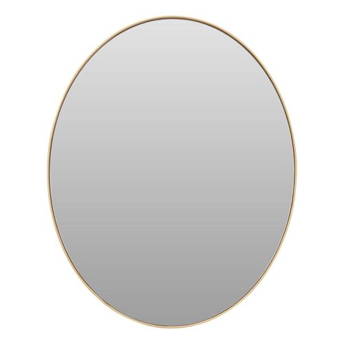 Large Gold Finish Oval Wall Mirror