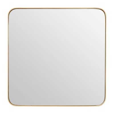 Large Gold Finish Square Wall Mirror