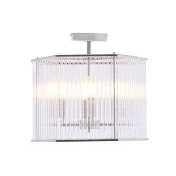 Lerci 4 Light Hexagonal Chrome Pendant 2