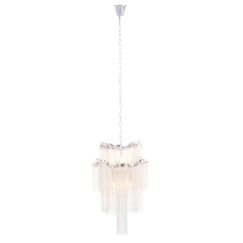 Lerici 2 tier 6 Light Chrome Pendant 51cm 2