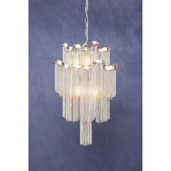 Lerici 2 tier 6 Light Chrome Pendant 51cm 3