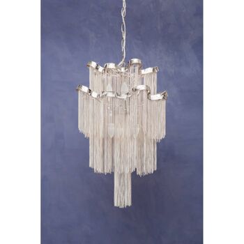 Lerici 2 tier 6 Light Chrome Pendant 51cm 4