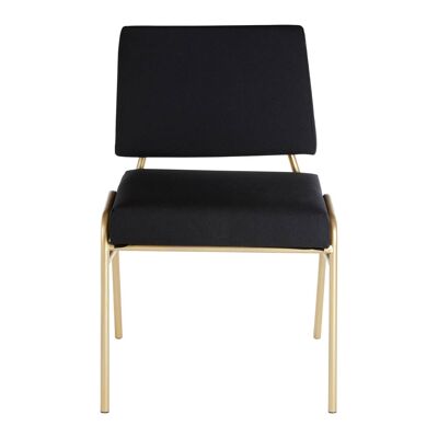 Lexa Black Linen Chair