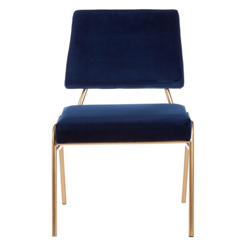 Lexa Blue Velvet Chair