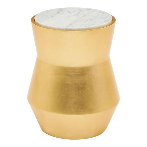Lino Small Gold Drum Side Table