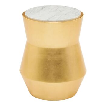 Lino Small Gold Drum Side Table 1