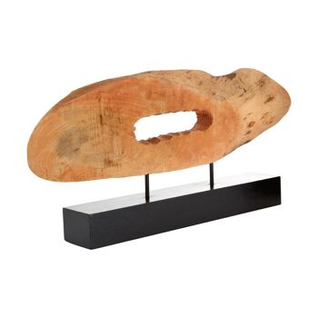 Log Sculpture On Wooden Stand 2