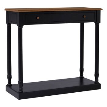 Loire 1 Drawer Black Console Table 2