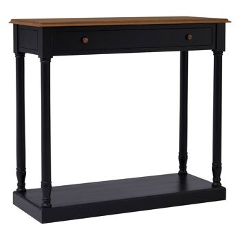 Loire 1 Drawer Black Console Table 6