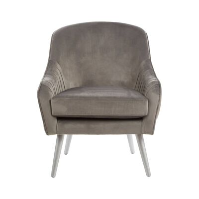 Louxor Grey Velvet Chair