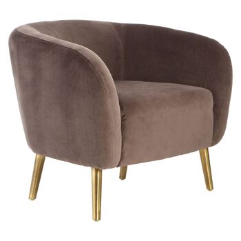 Louxor Grey Velvet Round Armchair 6