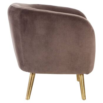 Louxor Grey Velvet Round Armchair 7