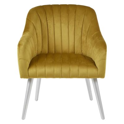 Louxor Mustard Fabric Armchair