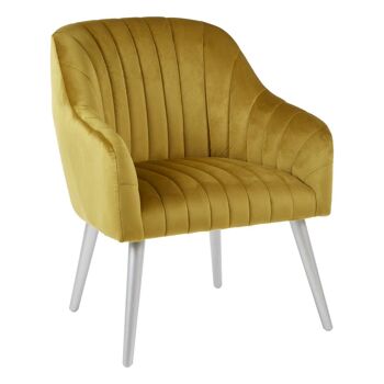 Louxor Mustard Fabric Armchair 6