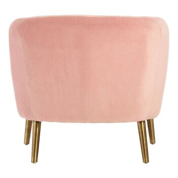 Louxor Pink Velvet Round Armchair 4