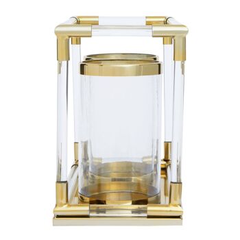 Lucita Double Gold Steel And Acrylic Lantern 7