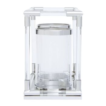 Lucita Double Silver Steel And Acrylic Lantern 3