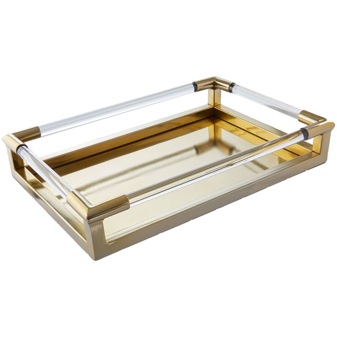 Buy wholesale Lucita Gold Finish Tray