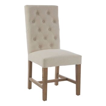 Lyon Beige Linen Dining Chair 2