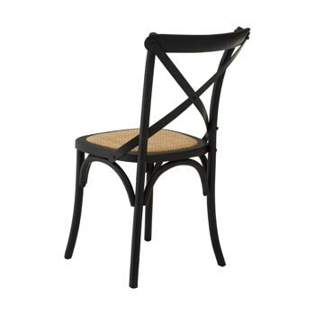 Lyon Black Oak Wood Chair Weave Seat 3