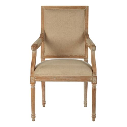 Lyon Whitewash Oak/Linen Dining Chair