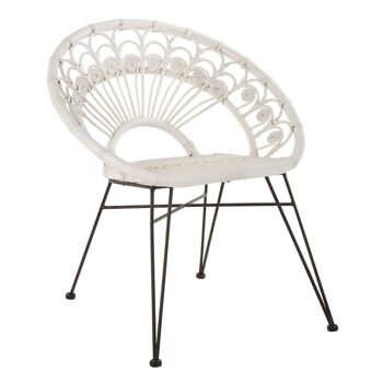 Manado White Rattan Chair 2