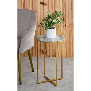 Mandoli Natural Marble Side Table 3