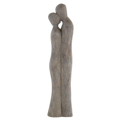 Mango Wood Kissing Couple Figurine