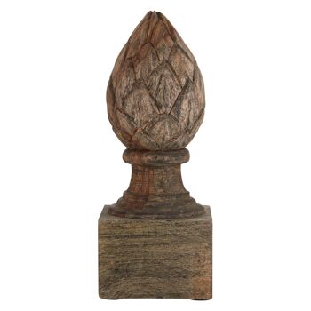 Mango Wood Small Wooden Artichoke 2