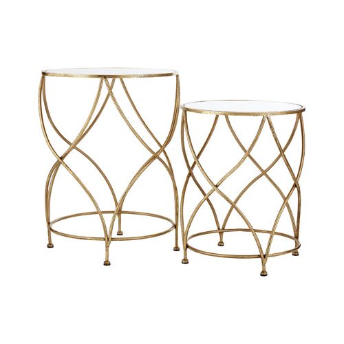 Marcia Mirrored Top Side Tables