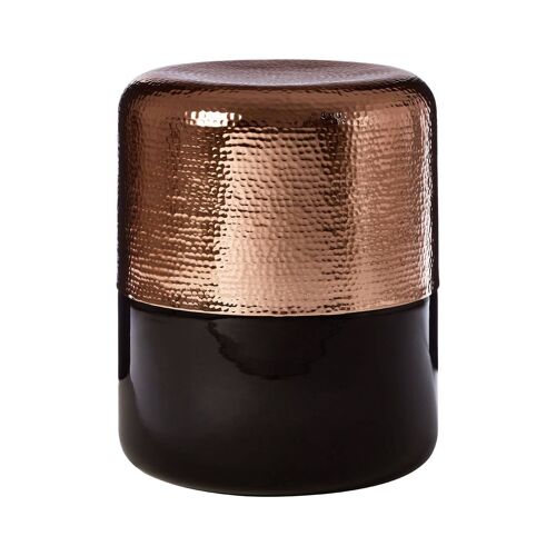 Margot Black Glass and Copper Side Table