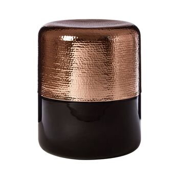 Margot Black Glass and Copper Side Table 1