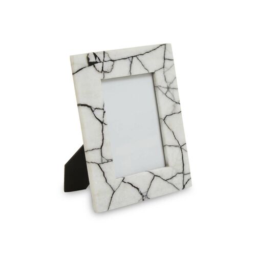 Marmara Large Black and White Marble Photo Frame