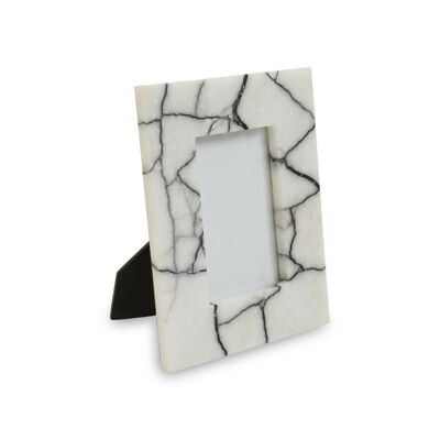 Marmara Small Black and White Marble Photo Frame