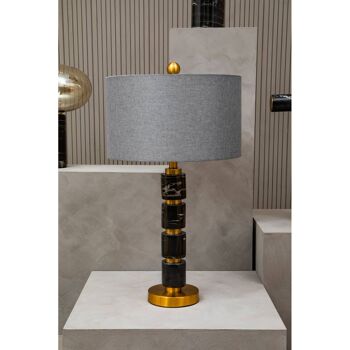 Marmo Grey Fabric Shade Table Lamp 7