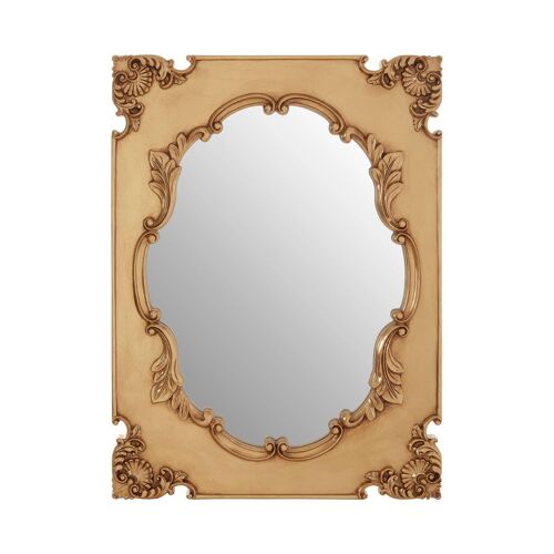 Marseille Gold Finish Indent Wall Mirror