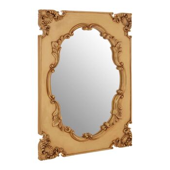 Marseille Gold Finish Indent Wall Mirror 2