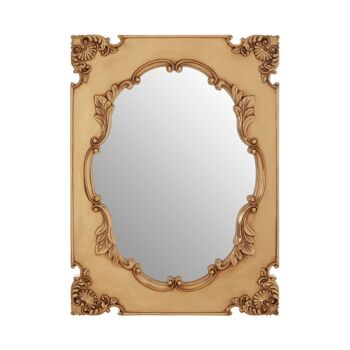 Marseille Gold Finish Indent Wall Mirror 5