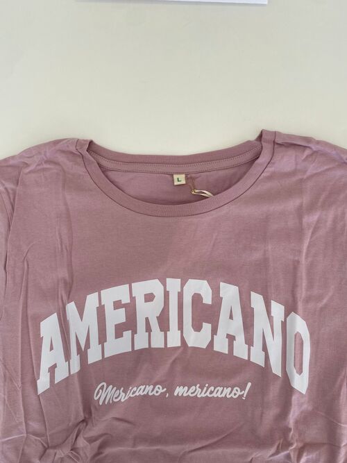 TEE SHIRT ROSE PASTEL AMERICANO L