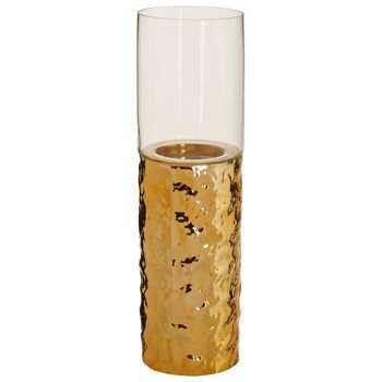 Martele Medium Pillar Gold Candle Holder 6