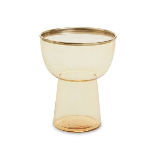 Martini Amber Glass Side Table