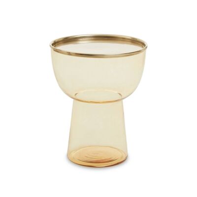 Martini Amber Glass Side Table