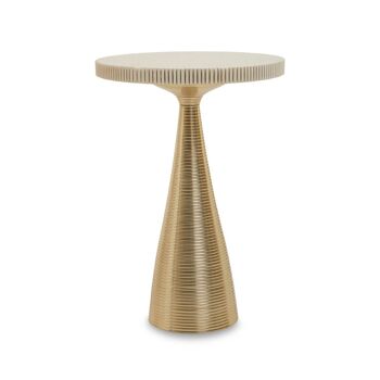 Martini White Stone Gold Side Table 1